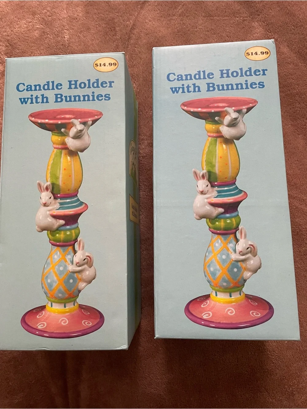 Bunny Tapered Candle Holders - Picture 3 of 3
